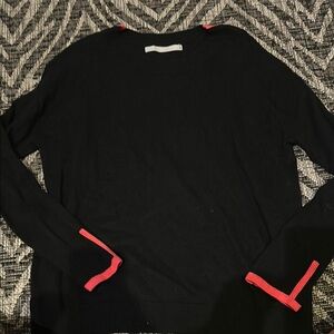 One grey day pink detailed sweater